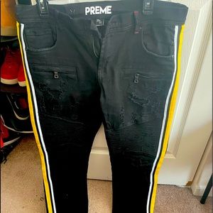 PREME BRAND Black Ripped jeans.
